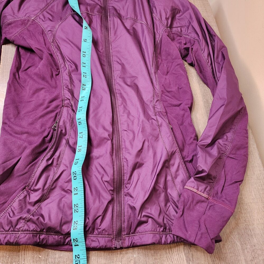 Lululemon Rush Hour Jacket Womens 6 Magenta Purple Athletic Running Jog Gym - Picture 12 of 16